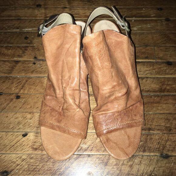 Isola Isanti sling back open toe leather block heel sandals - Picture 3 of 6